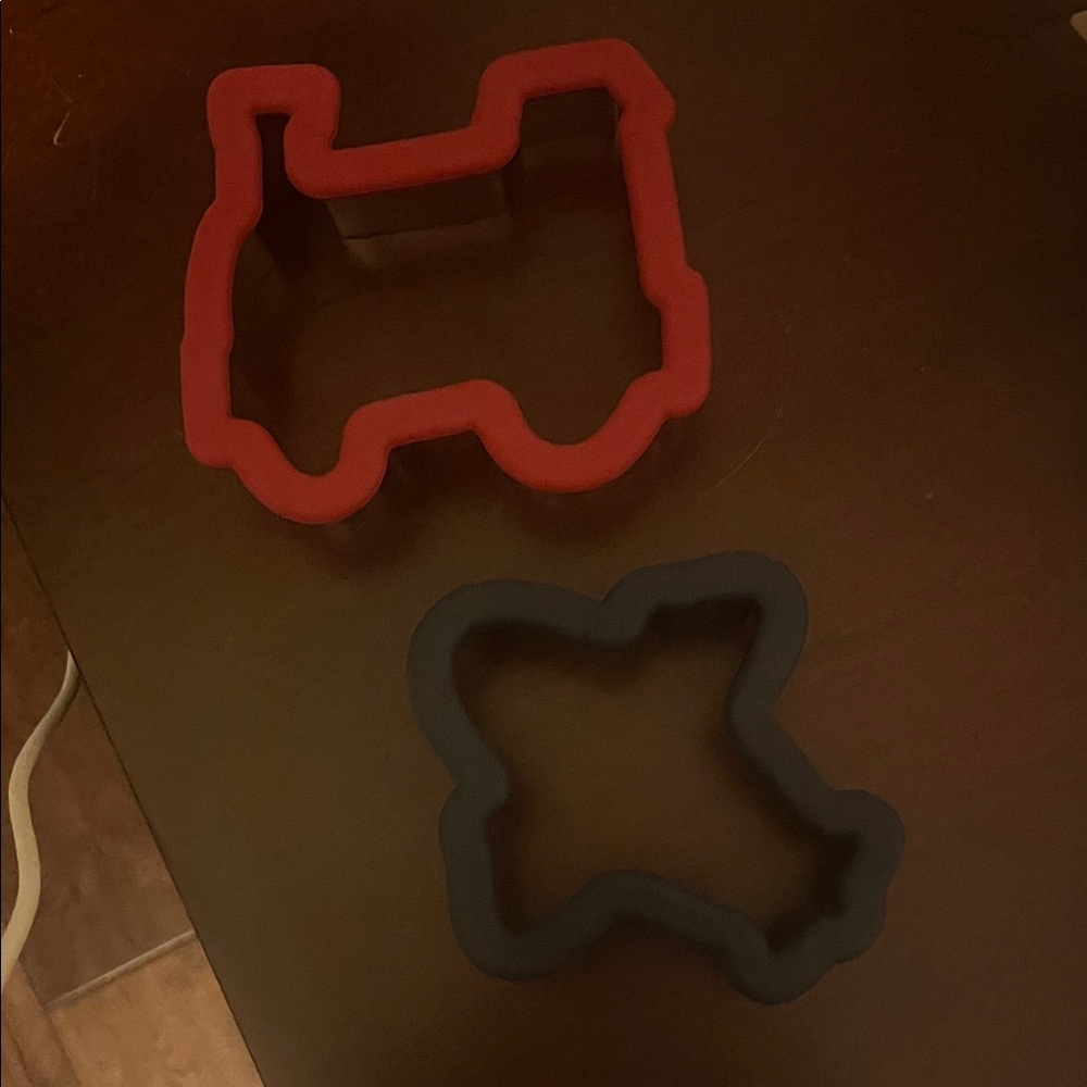 Pottery Barn Kids Red Train and Navy Airplane Silicone Cookie Cutters